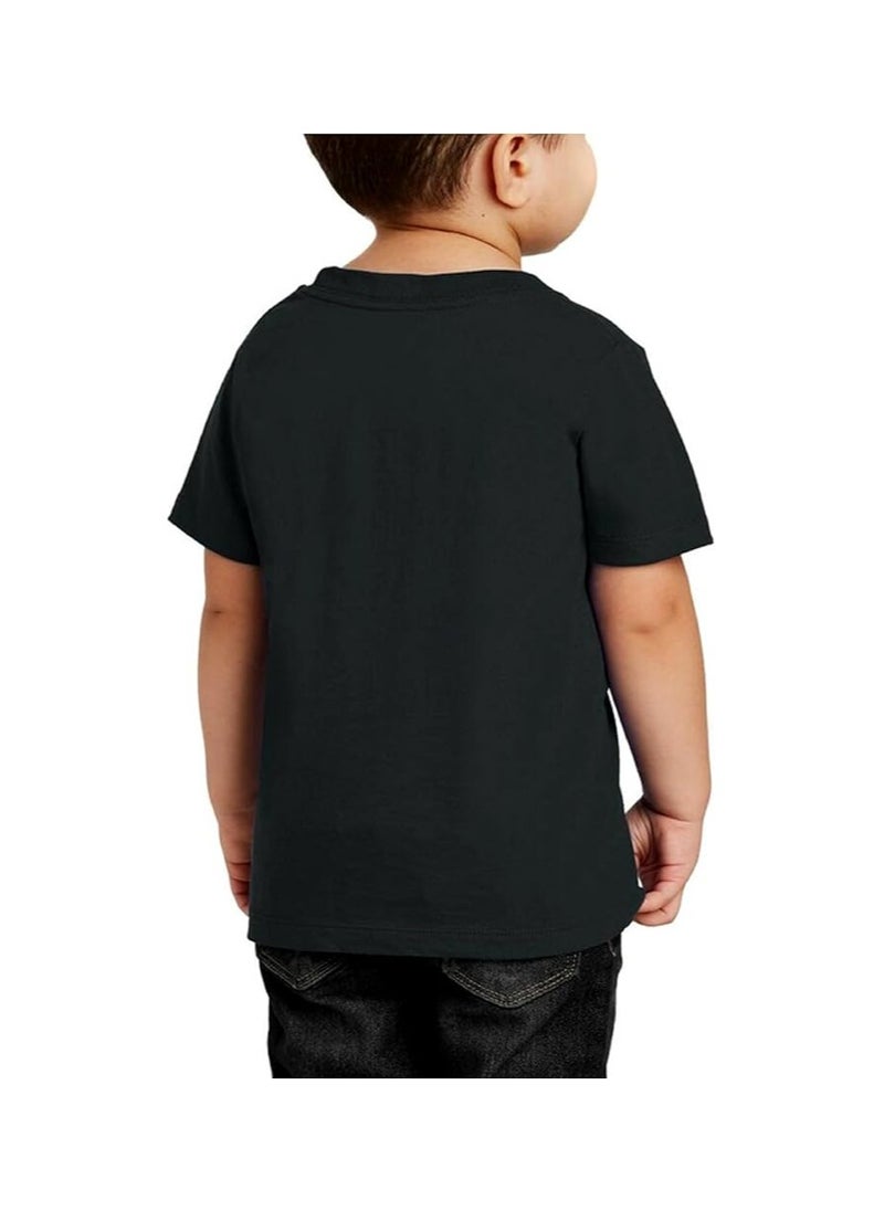 PRINTSHOP4ME - Christmas Initial Letter Printed Kids T-Shirts For Boys-Fun And Festive Holiday Gift For Your Little Guy-Gifts For Friends And Family Printed Round Neck T-Shirts For Kids - Image 1