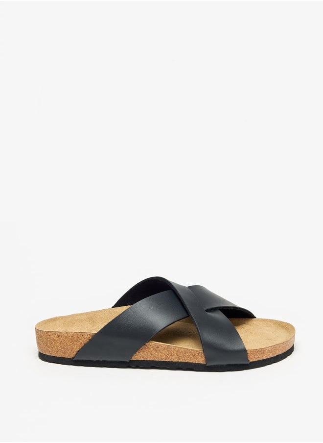 Le Confort Men Cross Strap Slip-On Sandals  - Image 3