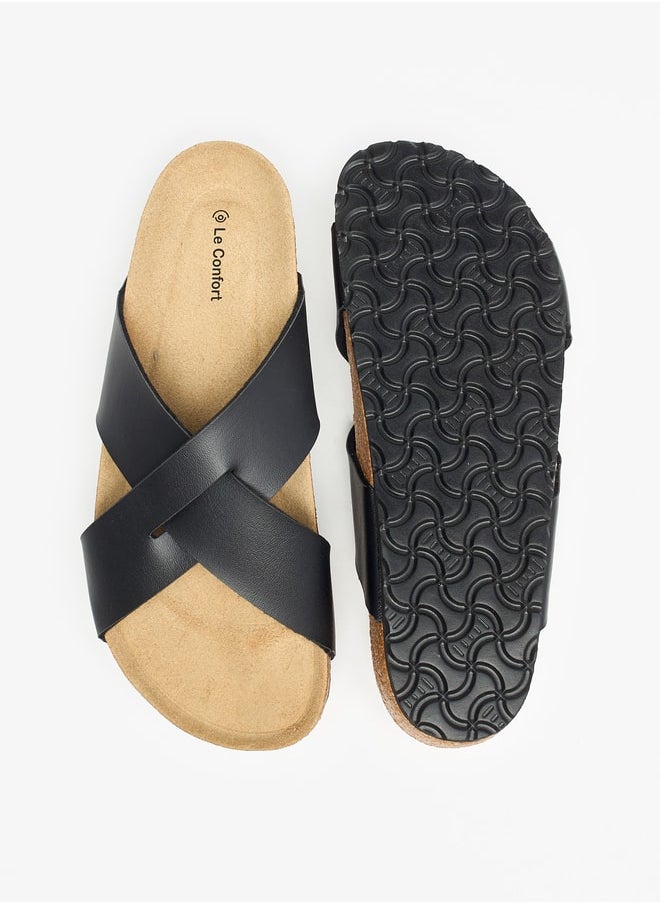 Le Confort Men Cross Strap Slip-On Sandals  - Image 5