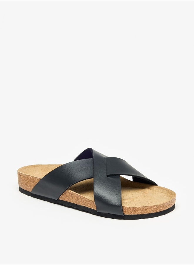 Le Confort Men Cross Strap Slip-On Sandals  - Image 1