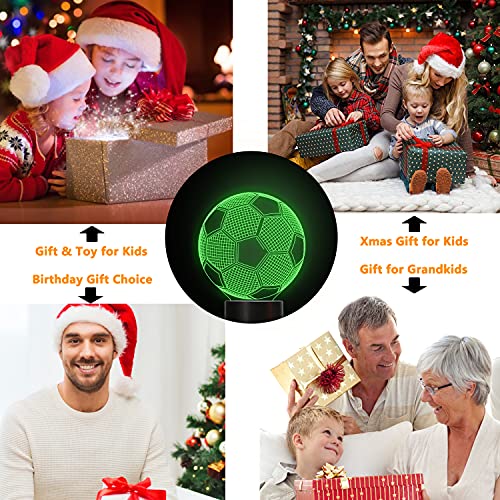 FULLOSUN Kids Night Light Soccer 3D Optical Illusion Lamp with Remote Control 16 Colors Changing Football Birthday Xmas Valentine's Day Gift Idea for Sport Fan Boys Girls - Image 5