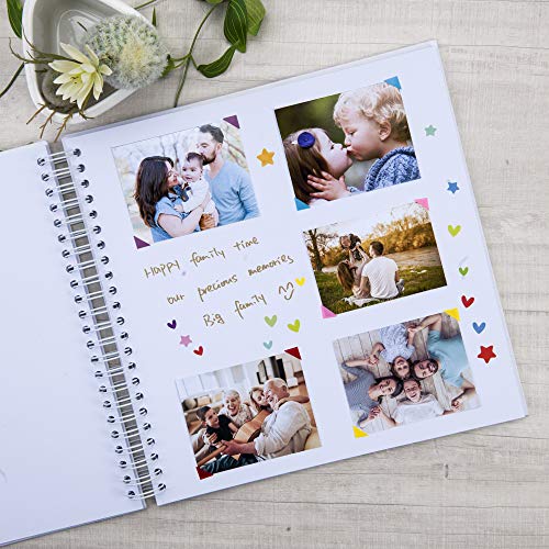 Gearchic 12 x 12 Inch Large DIY Scrapbook Photo Album with Window Design Cover 80 Pages Craft Paper Memory Book for Weeding Anniversary Travel and Baby (White) - Image 3