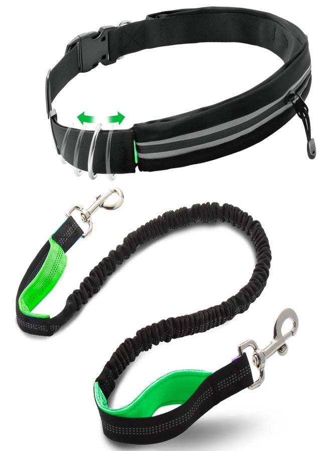Caudblor Waist Leash for Medium Large Dog Walking, Bungee Hands Free Leash with Zipper Pouch, Around The Waist No Pull Running Dog Belt, Padded Handle Jogging No Hands Heavy Duty - Image 1