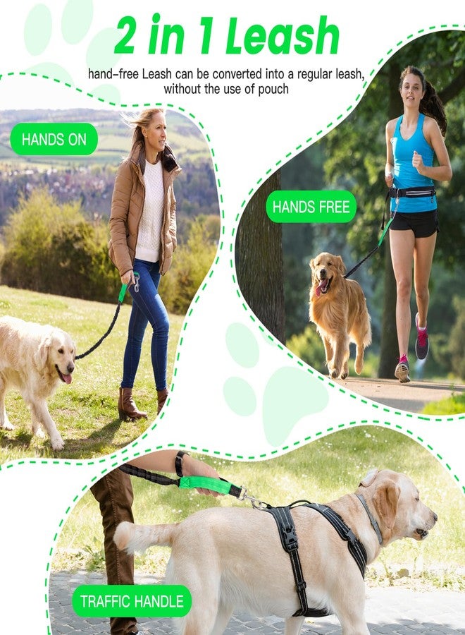 Caudblor Waist Leash for Medium Large Dog Walking, Bungee Hands Free Leash with Zipper Pouch, Around The Waist No Pull Running Dog Belt, Padded Handle Jogging No Hands Heavy Duty - Image 5