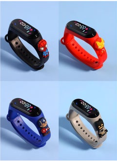 Kids' Water Resistant Silicone Digital Watch 4PCS
