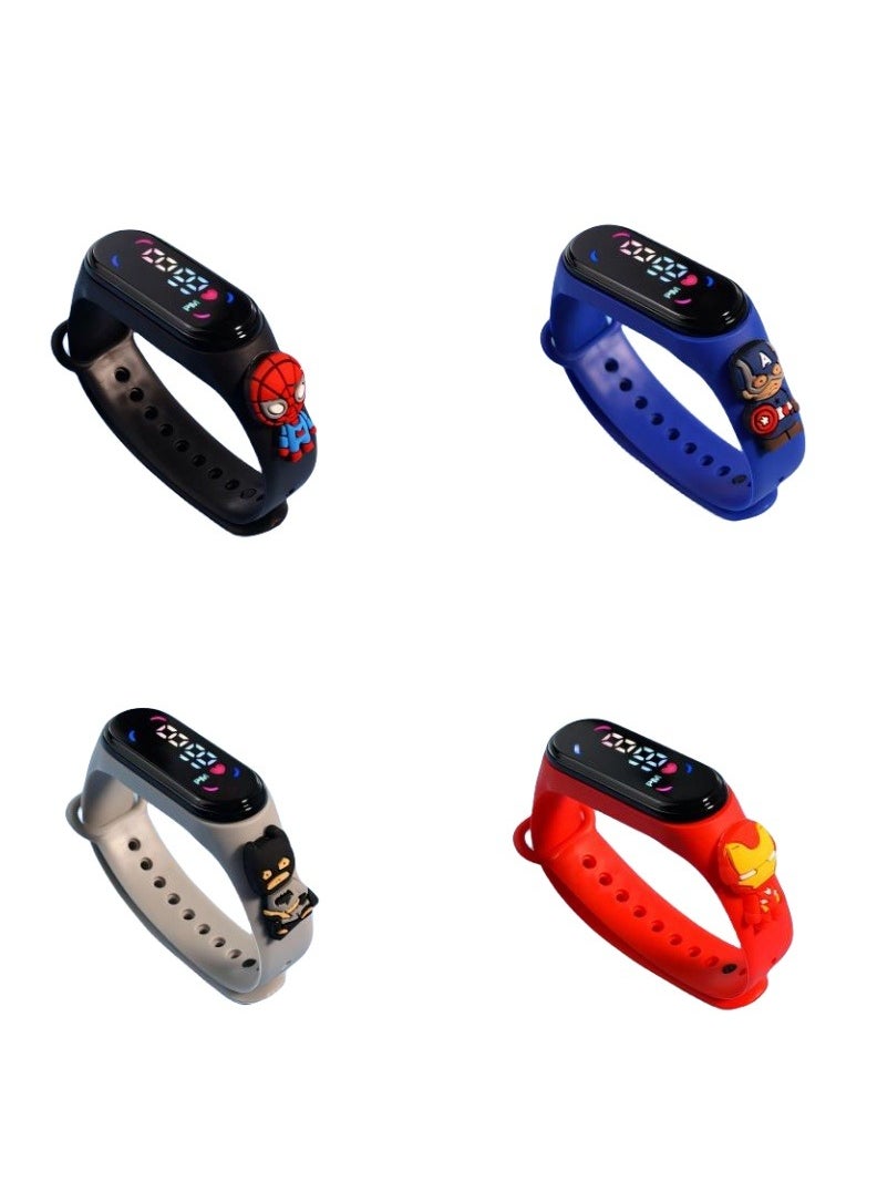 DTBG - Kids' Water Resistant Silicone Digital Watch 4PCS - Image 1