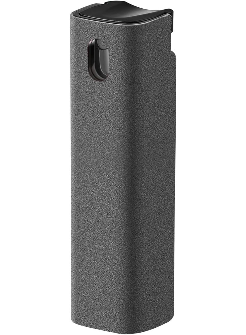 منظف شاشات اللمس بالرذاذ، منظف الشاشات، لجميع الهواتف، أجهزة اللابتول والأجهزة اللوحية، رذاذ وقطعة قماش من الألياف الدقيقة في واحد (رمادي) - Image 1