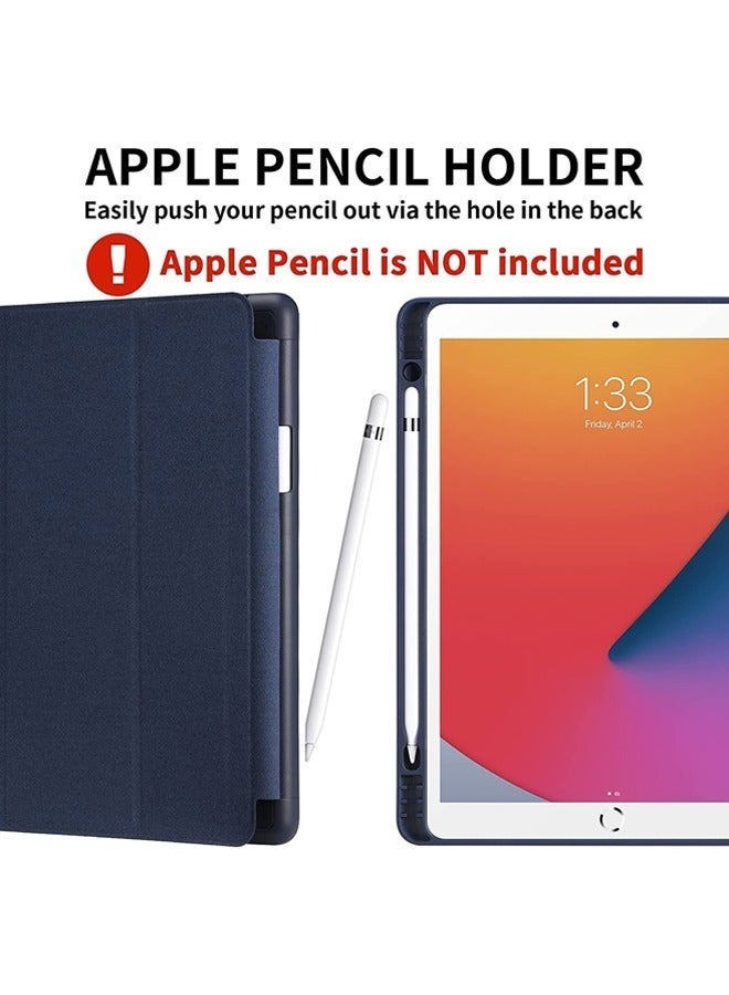 روك بو 9 / 8 / 7 الجيل 10.2 بوصة التلقائي النوم / الاستيقاظ 3-fold حامل القلم الذكي مع تبو لينة شل مرة أخرى لباد 10.2 2021 / 2012 / 2019 - Image 3