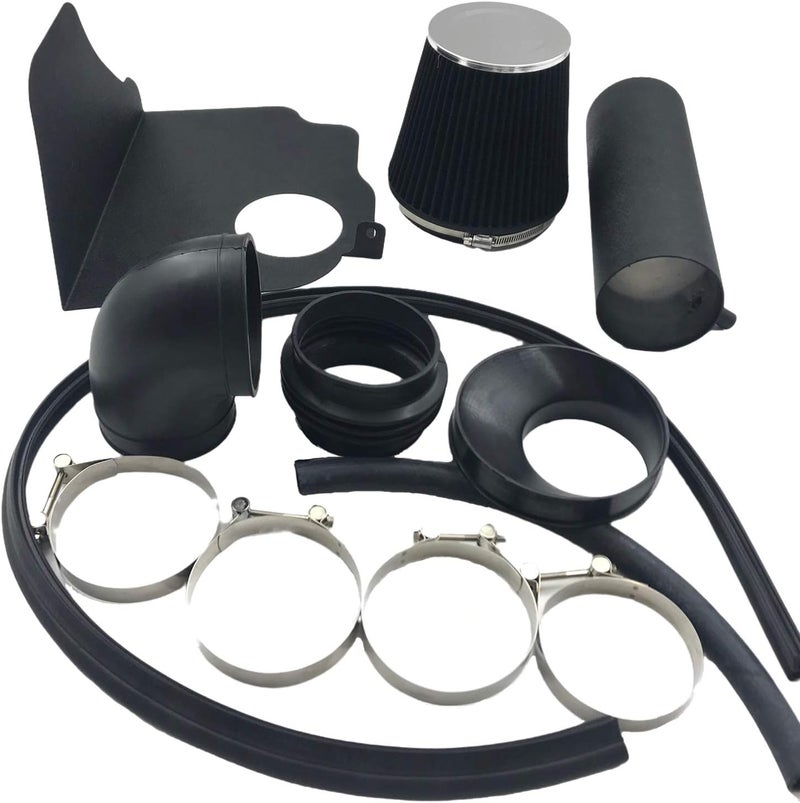 MOOSUN Intake Pipe Cold Air Intake Kit with Filter 2005-2010 Fit for Dodge/Chrysler (Challenger, Charger, 300) 5.7L 6.1L V8 (Black Tube & Black Filter) - Image 3
