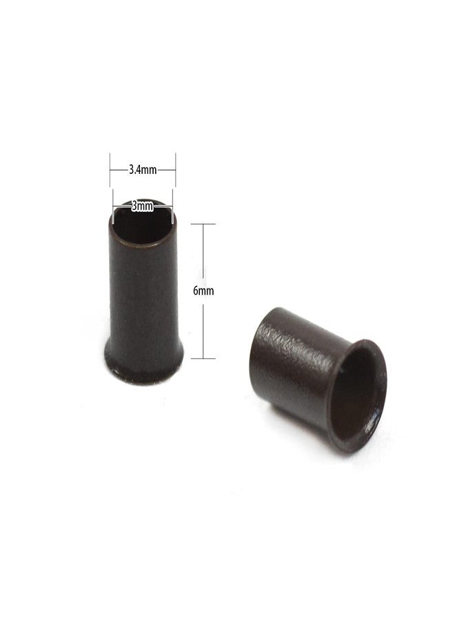 YTBYT 500 Pcs 3.4 mm Micro Rings Links Beads Non-Silicone Copper Tubes Microlink Beads for Hair Extensions (Dark Brown) - Image 2