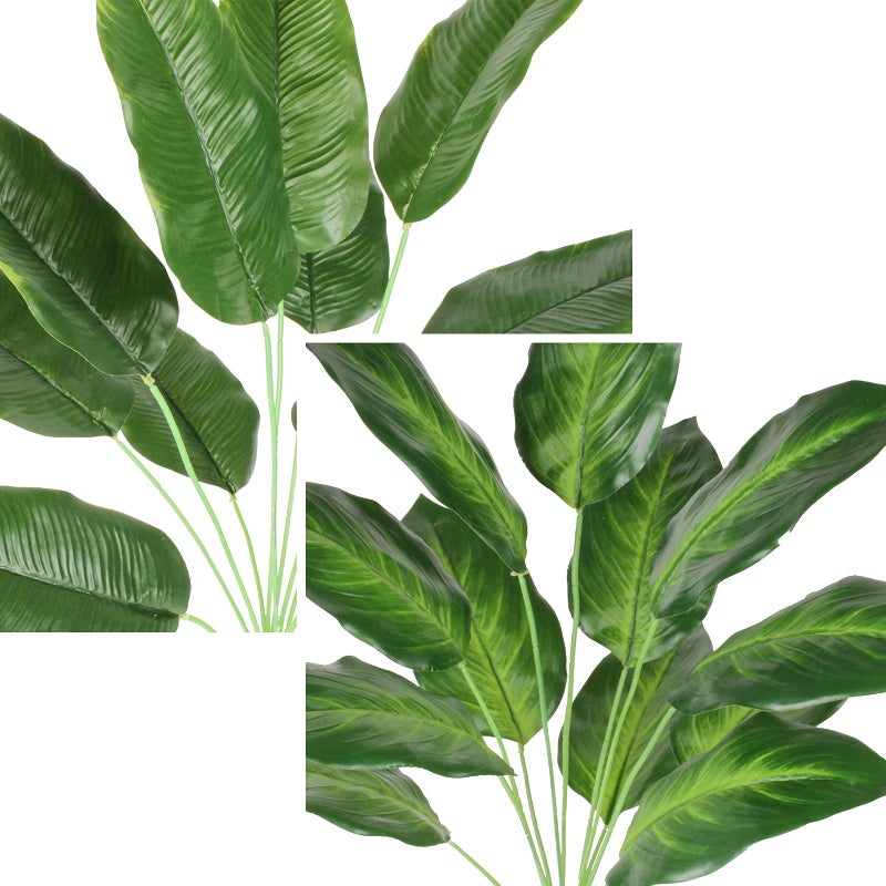 Coreland Artificial Plants Palm Fake Leaves 25inch Indoor for Home Office Decor 2Pcs - Image 3