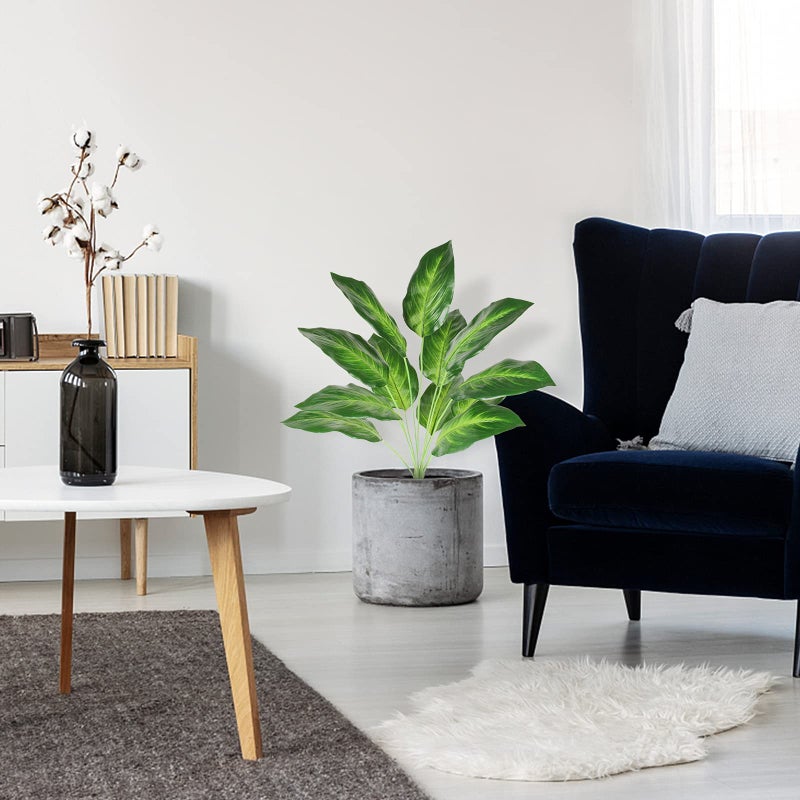 Coreland Artificial Plants Palm Fake Leaves 25inch Indoor for Home Office Decor 2Pcs - Image 4