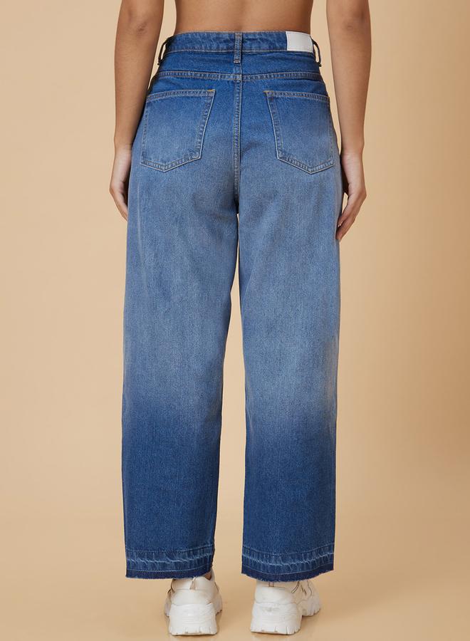 Globus Mid-Rise Printed Boyfriend Cotton Jeans - Image 3