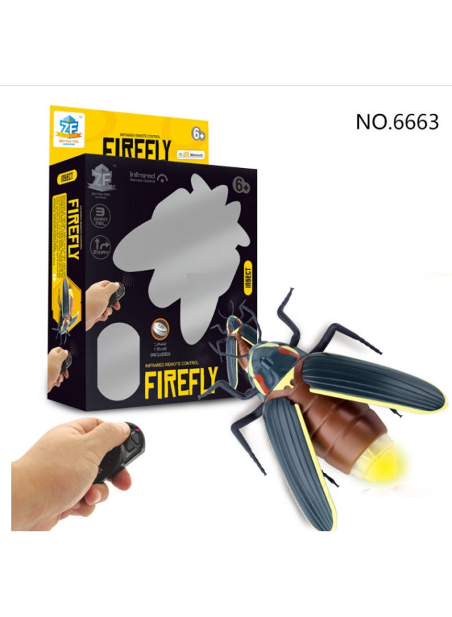 Children's Electric Wireless Remote Control Simulation Centipede Scorpion Beetle Spider Whole Person Spoof Animal Model Toy-Color:6663 Firefly 0.22kg - Image 1