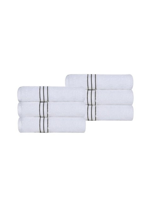 Turkish Cotton Ultra-Plush 6-Piece Hand Towel Set, Small Towels for Home, Apartment, Airbnb, Kitchen, Bathroom Essentials, Absorbent Quick Drying, Bath Accessories, Soft Basics, Charcoal