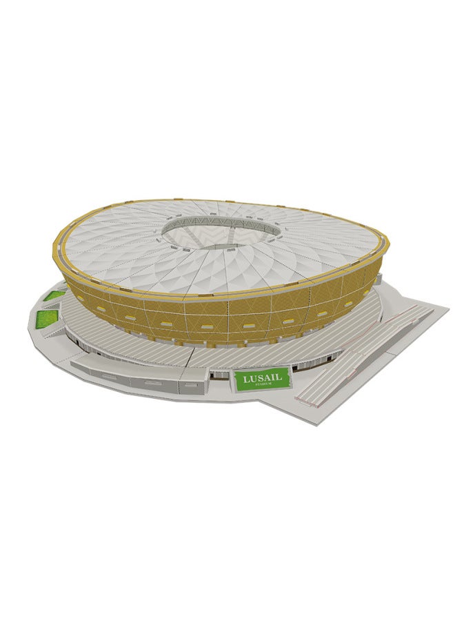 3D Jigsaw Puzzle World Cup Football Stadium Construction Stadium Model Children's DIY Puzzle Toy-Color:Lussel Stadium, Qatar  - Image 1