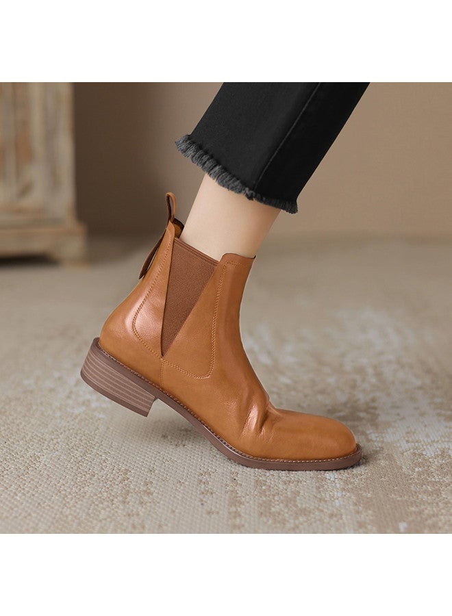 SAFIYA Saturday's Versatile Fashion Boots Women's Shoes 2025 Autumn Cotton Shoes Elastic Boots Comfortable Ankle Boots Women's Boots - Image 2