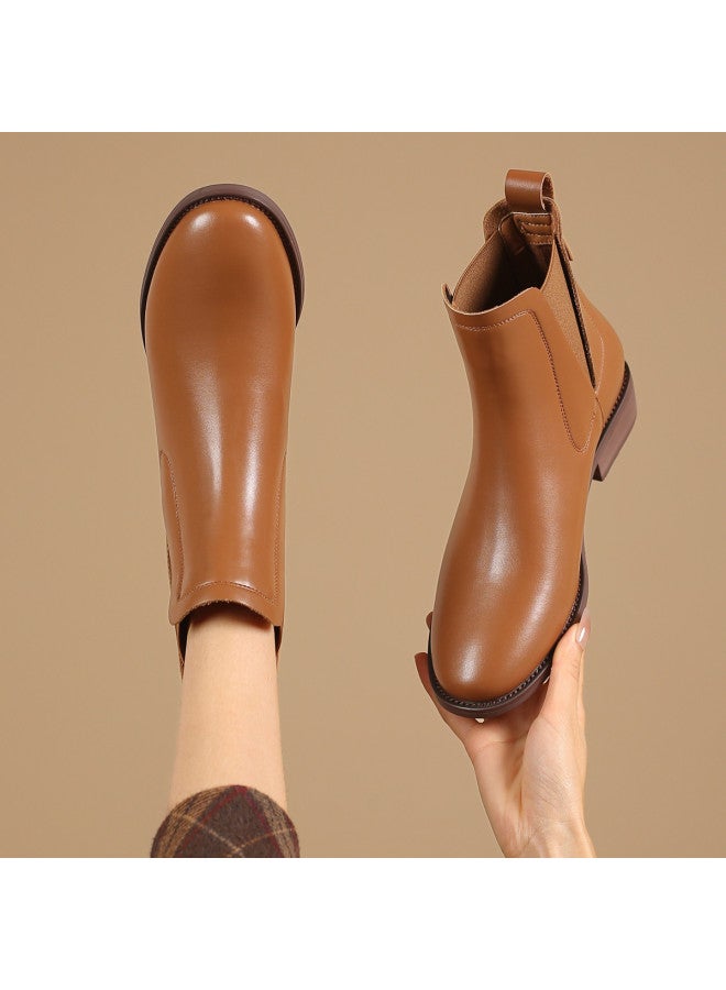 SAFIYA Saturday's Versatile Fashion Boots Women's Shoes 2025 Autumn Cotton Shoes Elastic Boots Comfortable Ankle Boots Women's Boots - Image 4
