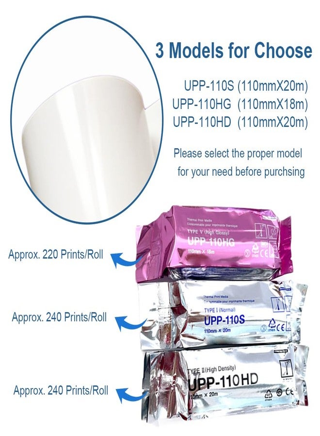 MUROCEA UPP-110S Ultrasound Video Recording Film Media Thermal Printer Paper, 110mmX20m (10 Rolls) - Image 2