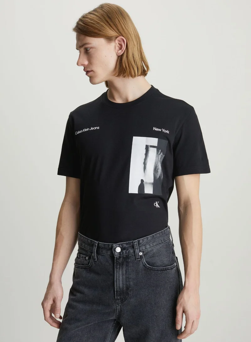 Calvin Klein Jeans Graphic Crew Neck T-Shirt