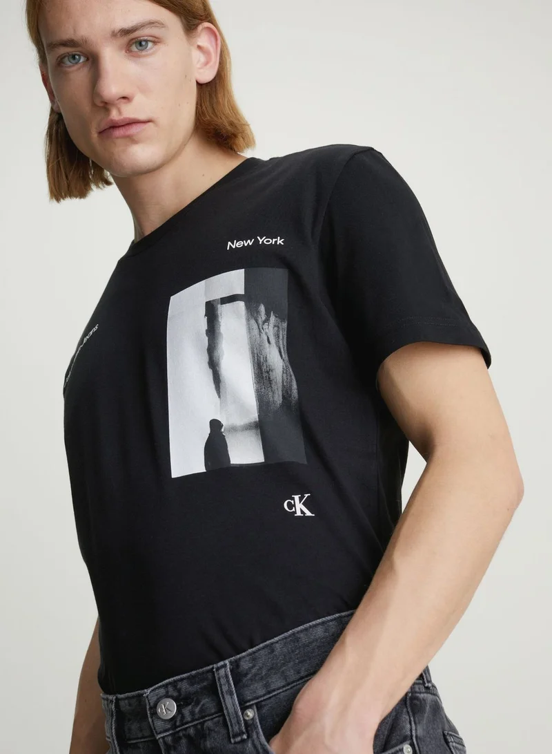 Calvin Klein Jeans Graphic Crew Neck T-Shirt