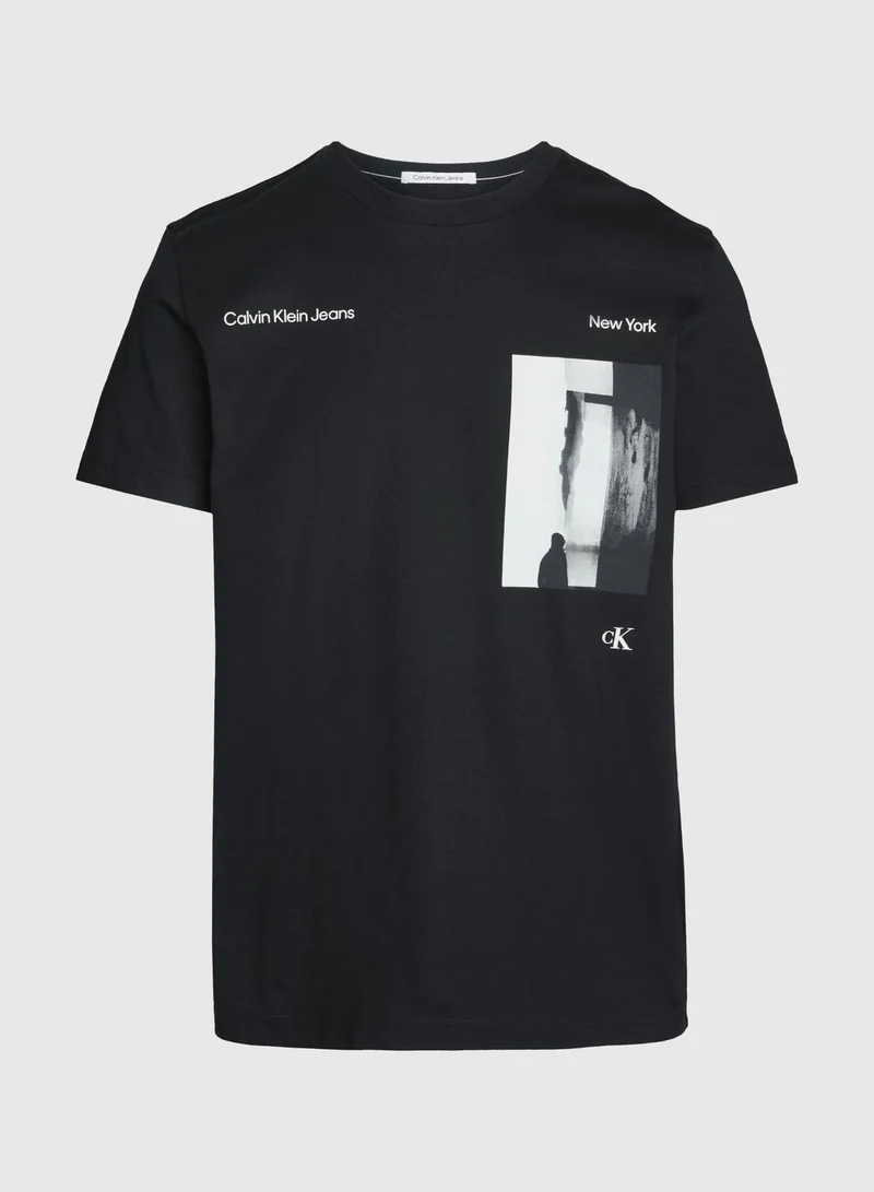 Calvin Klein Jeans Graphic Crew Neck T-Shirt