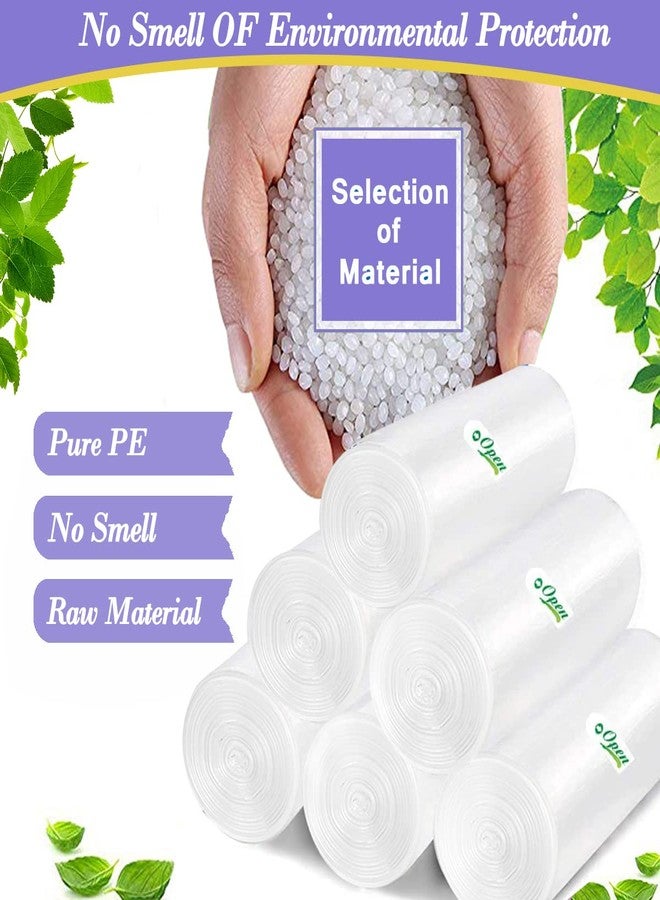 HOMMALY 3 Gallon 180pcs Small Clear Trash Bags(Fit 2.6-3.2 Gal) Plastic Strong Clear Garbage Bags,Bathroom Trash Can Bin Liners,Waste Basket Liner,Fit 10-13 Liter, 2.5-2.6 Gallon,3.2Gallon(3-Clear180) - Image 4