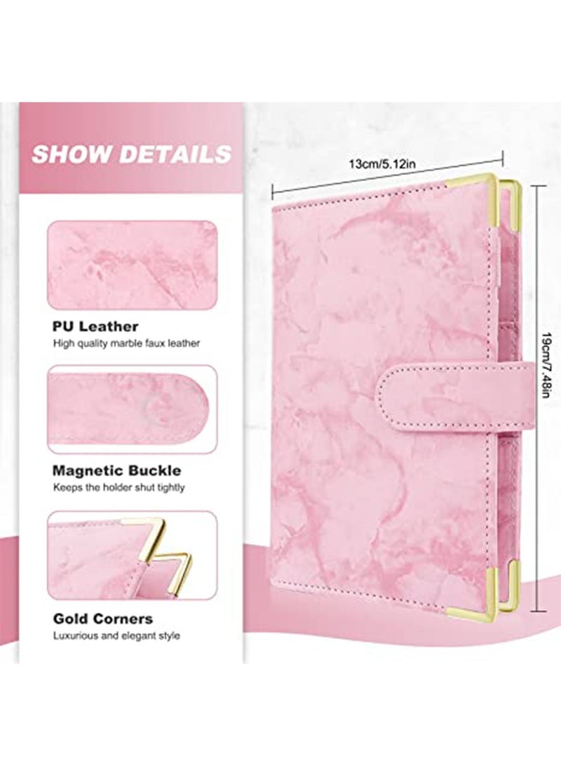 Y&D Budget Binder with Zipper Envelopes, 14Pcs Binder, Cash Envelopes for Budgeting, Money Organizer Cash, Planner Wallet Accessories Small Handbags (Pink)  - Image 4