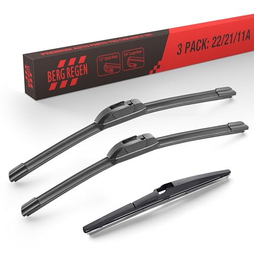 BERG REGEN 3 Wipers Windshield Wiper Blades Replacement for Jeep Grand cherokee 20212014 Premium AllSeason Automotive Original Equipment Wiper Blades Set 222111 Set of 3