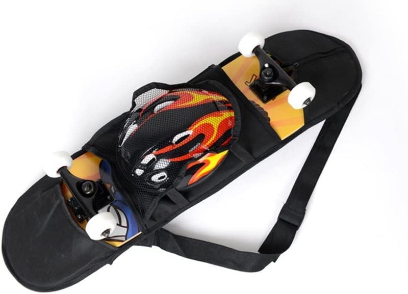 Cooplay 32"*8" Black Skateboard Carry Bag Backpack Rucksack Straps with Mesh - Image 2