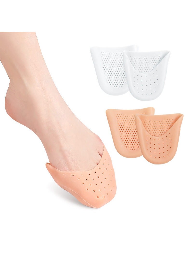 جومو ستور أغطية أصابع القدم السيليكون الناعمة والوسادات الجل لدبابيس الرقص – زوجين لتخفيف الألم والراحة، وسادات أوش باوتش للأحذية المسطحة وأحذية الرقص - Image 1