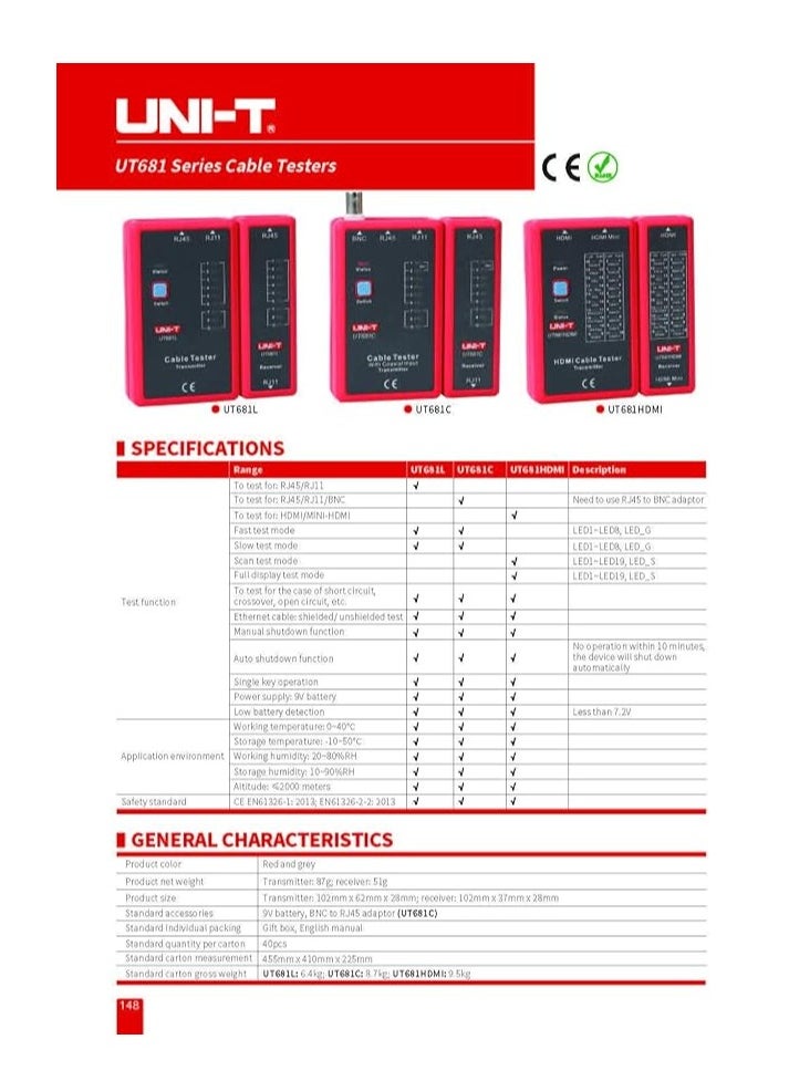UNI-T - Network Cable Connection Tester - Image 1