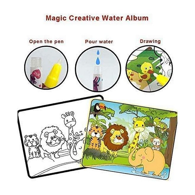 Toon Toyz Magic Water Painting Book for Kids - Construction Theme, Motor Skills Development, Ages 3+ - Image 5
