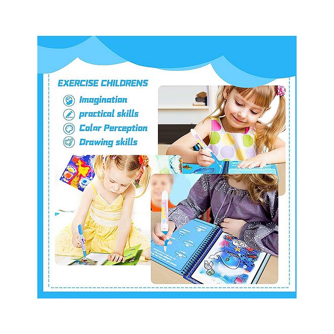 Toon Toyz Magic Water Painting Book for Kids - Construction Theme, Motor Skills Development, Ages 3+ - Image 3