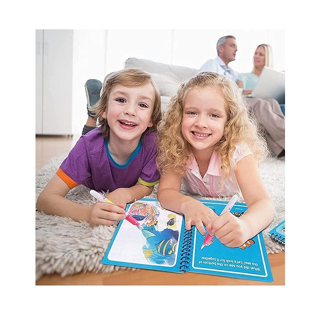 Toon Toyz Magic Water Painting Book for Kids - Construction Theme, Motor Skills Development, Ages 3+ - Image 2