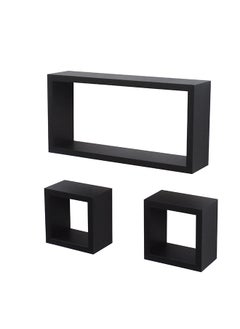 Feelings FLOATING WALL SHELVES CUBOID 3PCS SET BLACK SIZE:  40x20x90CM/ 15x15x90CM/ 15x15x90CM  - Image 3