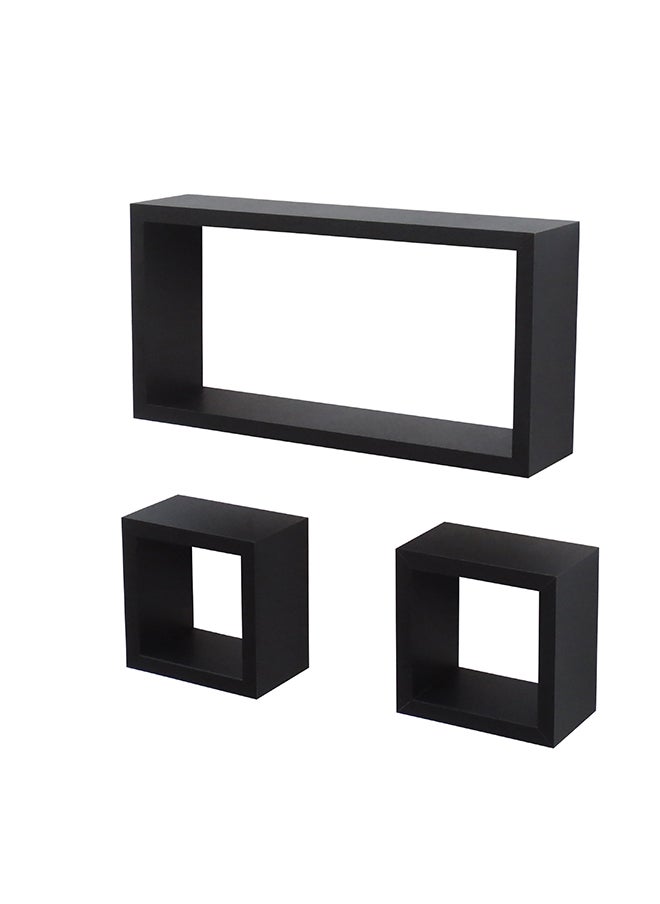 Feelings FLOATING WALL SHELVES CUBOID 3PCS SET BLACK SIZE:  40x20x90CM/ 15x15x90CM/ 15x15x90CM  - Image 3