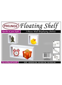 Feelings FLOATING WALL SHELVES CUBOID 3PCS SET BLACK SIZE:  40x20x90CM/ 15x15x90CM/ 15x15x90CM  - Image 4