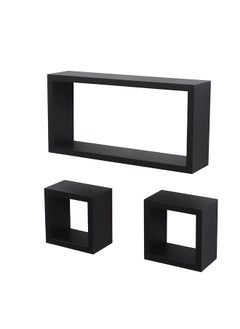 FLOATING WALL SHELVES CUBOID 3PCS SET BLACK SIZE:  40x20x90CM/ 15x15x90CM/ 15x15x90CM - pzsku/ZF0A70D1071B0B9864009Z/45/_/1699343946/63e69c18-956a-48db-a99e-f0624886e796