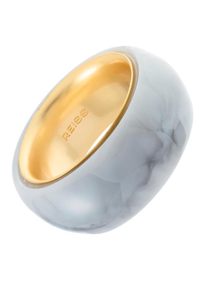 REISS Ciara: Curve Marble Bangle  - Image 3