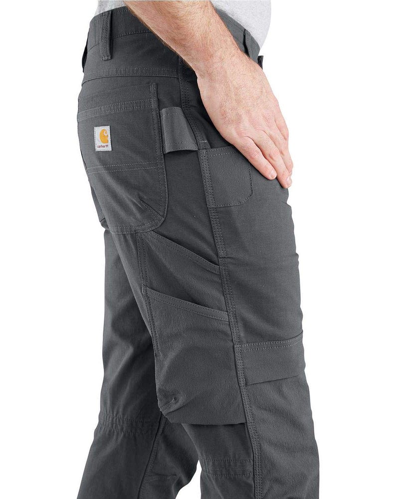 carhartt بنطال عمل كار هارت للرجال من ستيل روجيد فليكس بتصميم مريح مزدوج الجبهة، ظل، W32 x L30 - Image 4