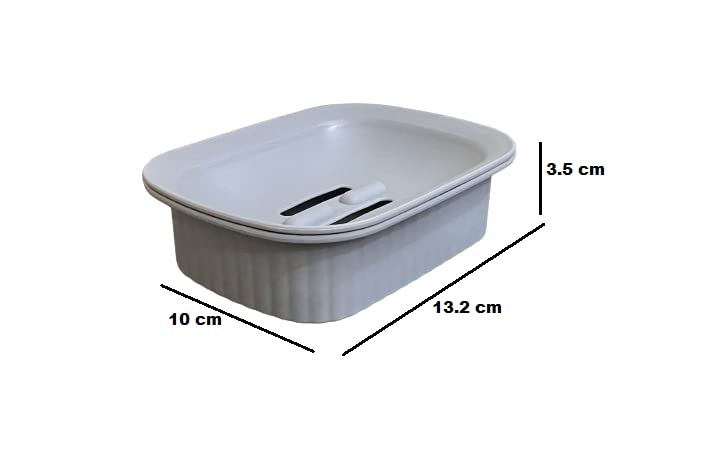 CSM Soap Case Soap Stand Soap Holder Soap Dish(Splash-BLGRY) for Bathroom (Pack of 2 Pcs)(Blue, Grey) - Image 4