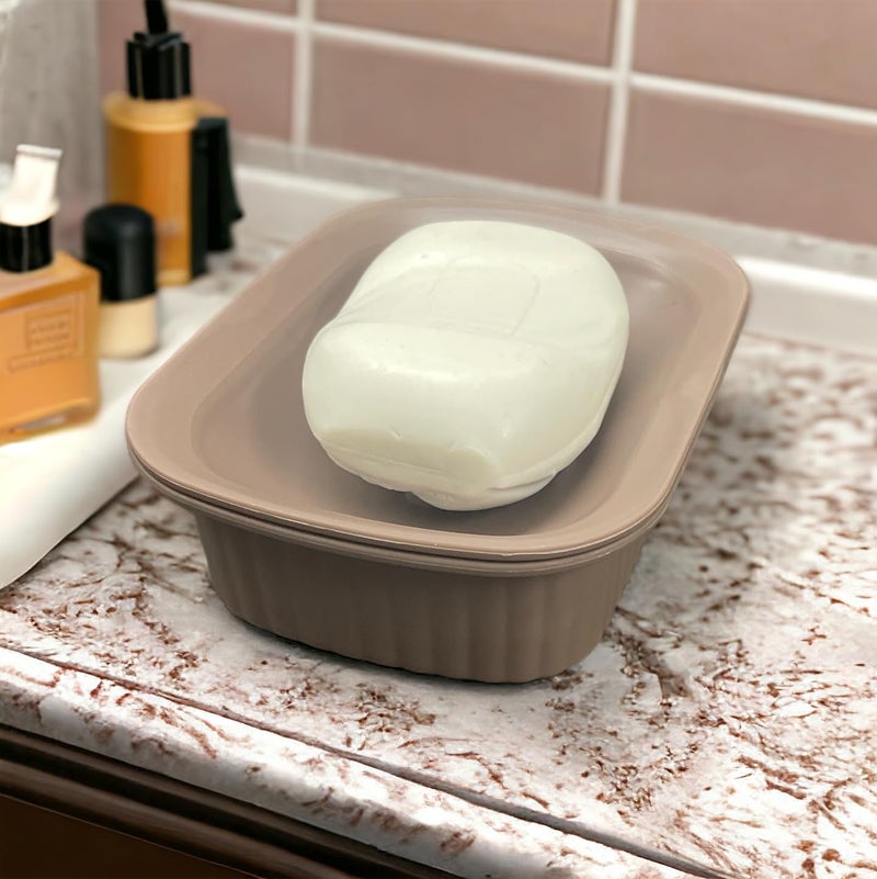 CSM Soap Case Soap Stand Soap Holder Soap Dish(Splash-BLGRY) for Bathroom (Pack of 2 Pcs)(Blue, Grey) - Image 3