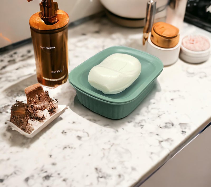 CSM Soap Case Soap Stand Soap Holder Soap Dish(Splash-BLGRY) for Bathroom (Pack of 2 Pcs)(Blue, Grey) - Image 2