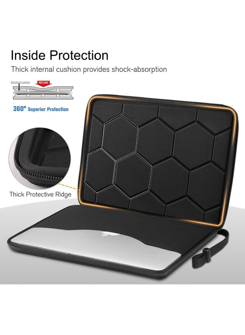 Rock Pow Hard Laptop Sleeve Case for 15.3 inch MacBook Air M4 M3 M2 2025 2024, 16.2 inch MacBook Pro M4/M3/M2/M1 Pro/Max A2991 A2780 A2485 A2141, Waterproof Case for Surface Laptop/Book, Black - Image 4