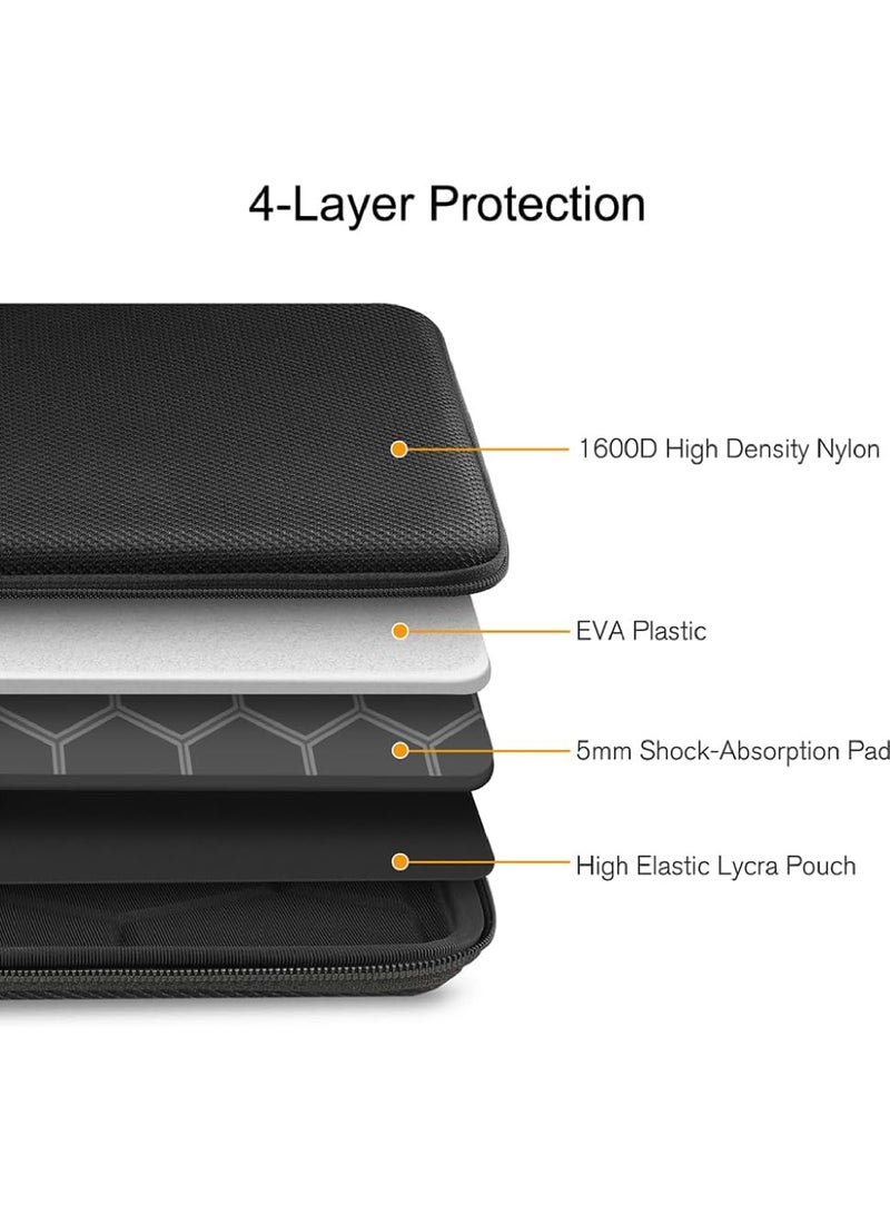 Rock Pow Hard Laptop Sleeve Case for 15.3 inch MacBook Air M4 M3 M2 2025 2024, 16.2 inch MacBook Pro M4/M3/M2/M1 Pro/Max A2991 A2780 A2485 A2141, Waterproof Case for Surface Laptop/Book, Black - Image 5