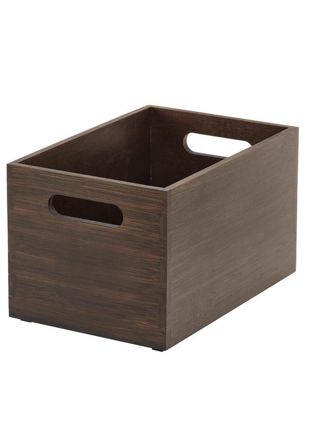 Zaboon Storage box, dark bamboo, 16x24x15 cm - Image 1