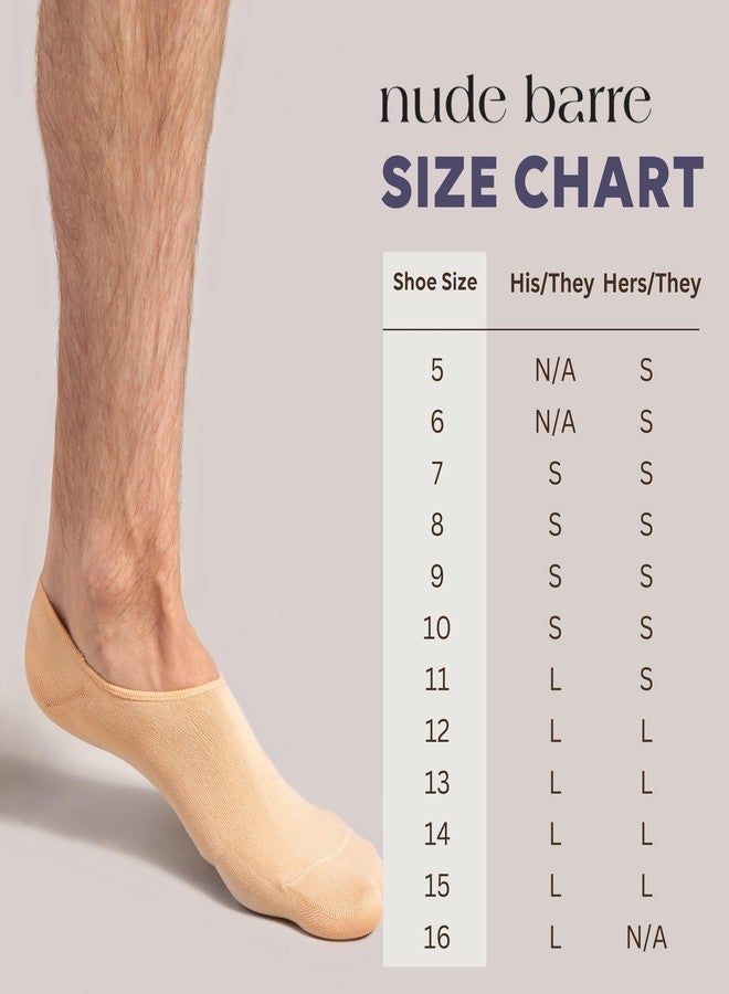 Nude Barre جوارب قصيرة مخفية من Nude Barre للنساء والرجال، مانعة للانزلاق وخفيفة الوزن، جوارب قصيرة غير ظاهرة، 3 أزواج صغيرة (7 صباحًا، 8 صباحًا، 9 صباحًا) - Image 2