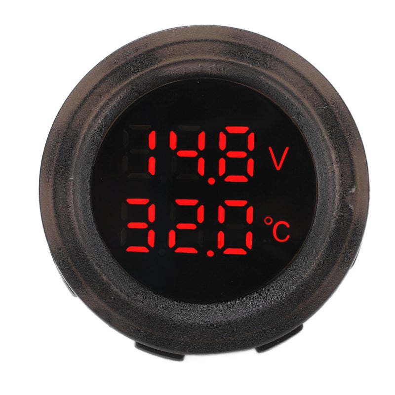 Dual Display Temperature Voltmeter - Stable Performance Car Temperature Monitor for 12V‑24V Vehicles - Image 3