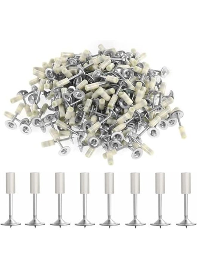 Nails for Manual Steel Nail Gun, 200 pcs Round Nails Wall Fastening Tool, for Concrete Ceiling Cable Ducts Fixed Slotting Device Repair Tool Home DIY Nail Gun Accessories - Image 1